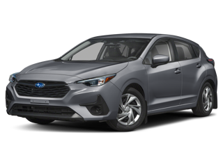 A gray 2024 Subaru Impreza Sport hatchback, angled front-left.