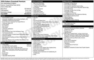 2026 Subaru CROSSTREK Premium