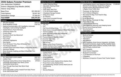 2026 Subaru FORESTER Premium