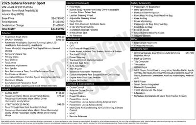 2026 Subaru FORESTER Sport