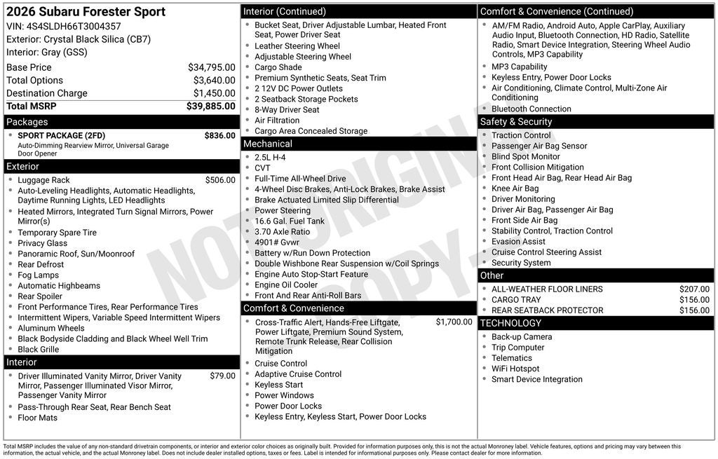 2026 Subaru Forester Sport - Photo 26