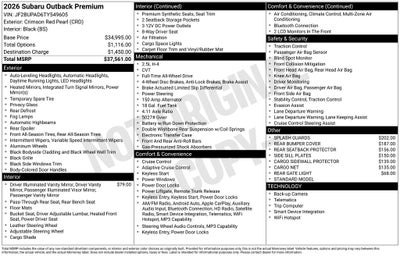2026 Subaru OUTBACK Premium
