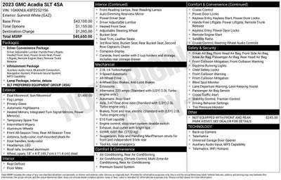 2023 GMC Acadia SLT