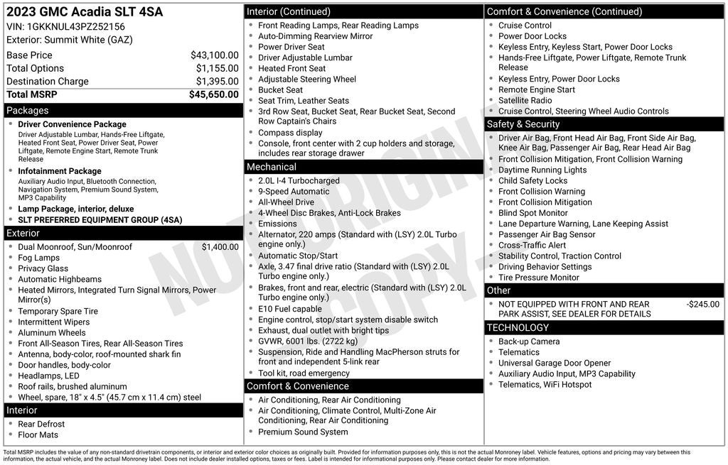2023 GMC Acadia SLT