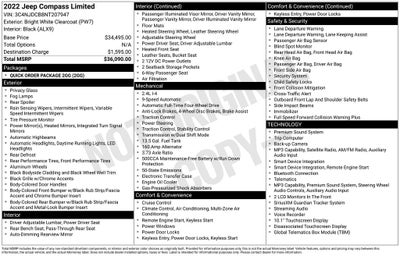 2022 Jeep Compass Limited