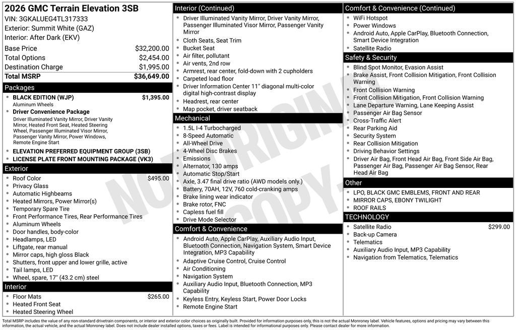 2026 GMC Terrain Elevation
