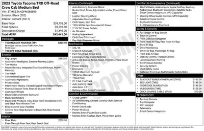 2023 Toyota Tacoma TRD Sport V6