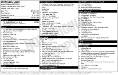 2024 Subaru Legacy Base