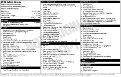2025 Subaru Legacy Base