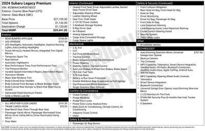 2024 Subaru Legacy Premium