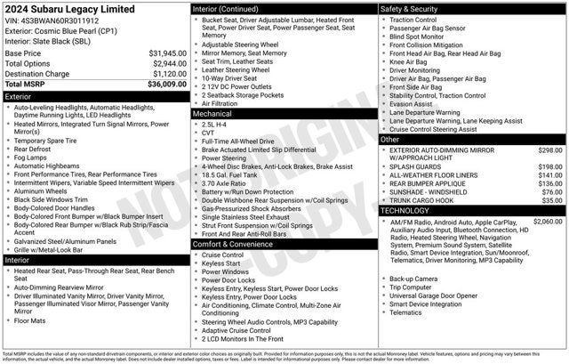 2024 Subaru Legacy Limited