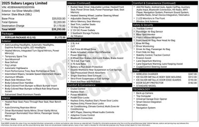 2025 Subaru Legacy Limited
