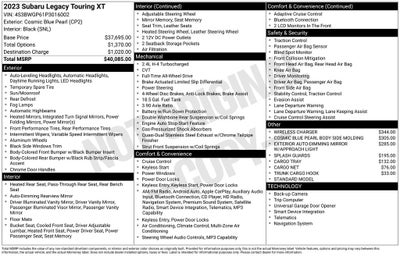 2023 Subaru Legacy Touring XT