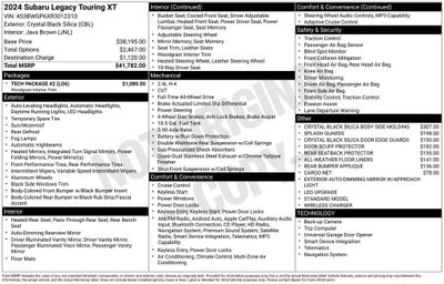 2024 Subaru Legacy Touring XT