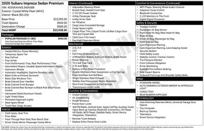 2020 Subaru Impreza Premium