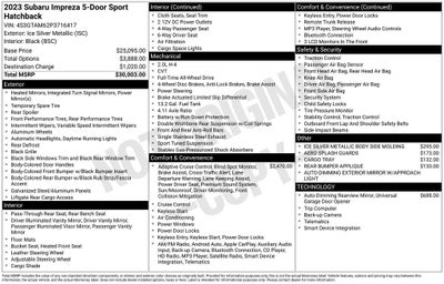 2023 Subaru Impreza Sport