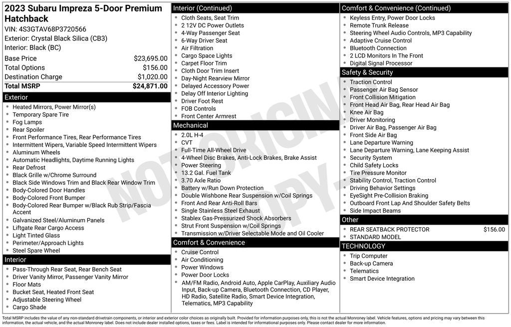 2023 Subaru Impreza Premium