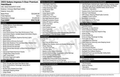 2023 Subaru Impreza Premium