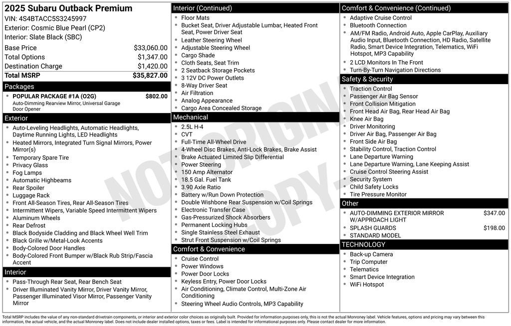 2025 Subaru Outback Premium
