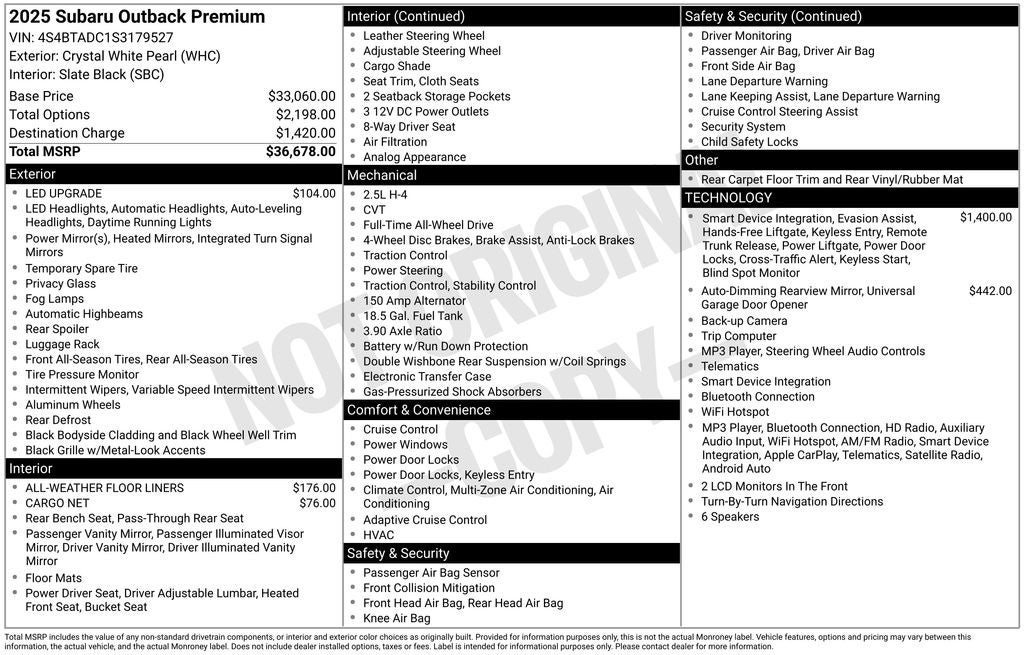 2025 Subaru Outback Premium