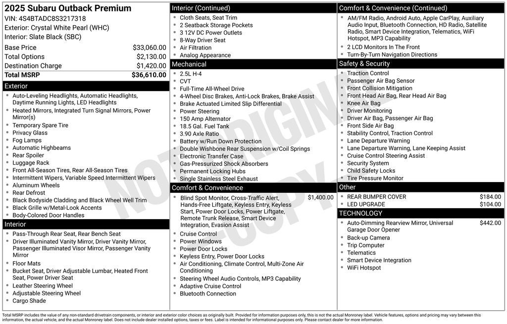 2025 Subaru Outback Premium