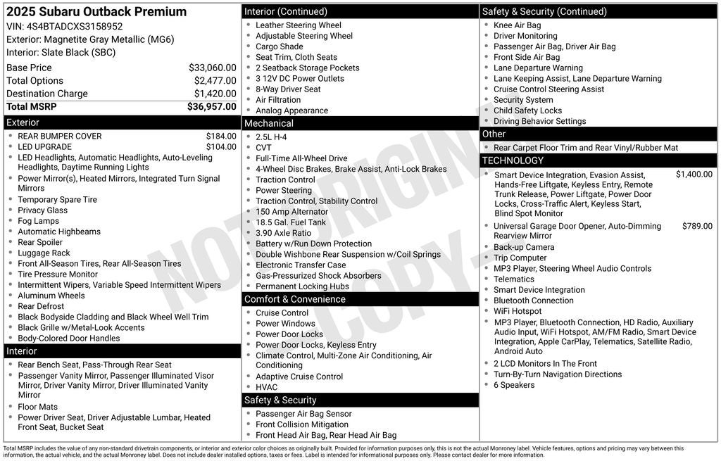 2025 Subaru Outback Premium