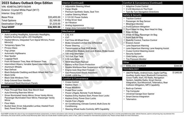 2023 Subaru Outback Onyx Edition