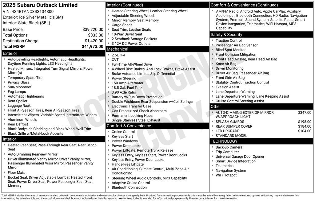 2025 Subaru Outback Limited
