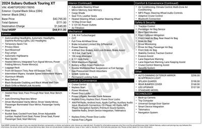 2024 Subaru Outback Touring XT