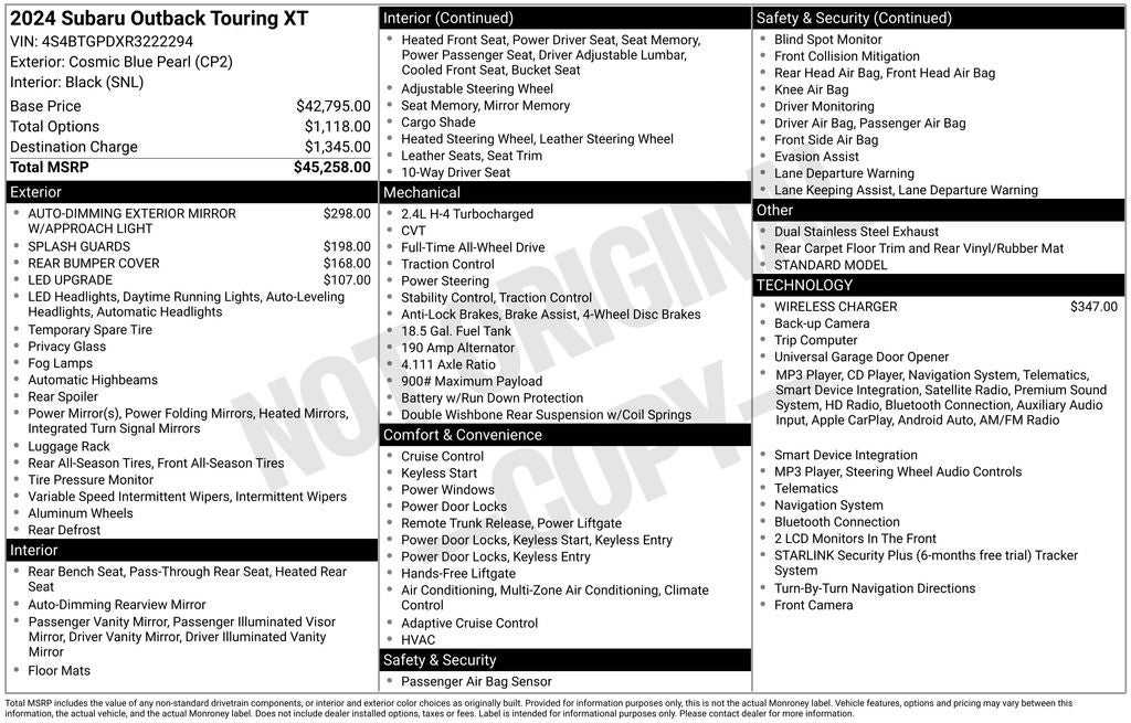 2024 Subaru Outback Touring XT