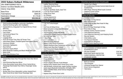 2022 Subaru Outback Wilderness