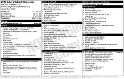 2022 Subaru Outback Wilderness