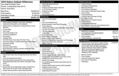 2024 Subaru Outback Wilderness