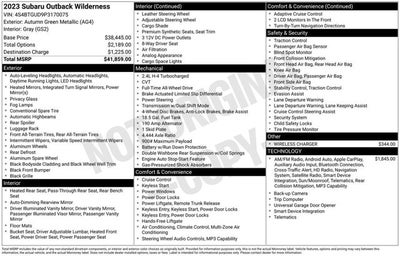 2023 Subaru Outback Wilderness