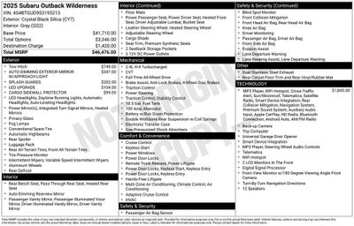 2025 Subaru Outback Wilderness