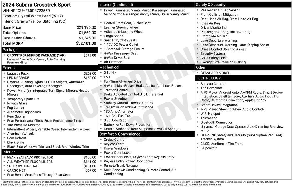 2024 Subaru Crosstrek Sport