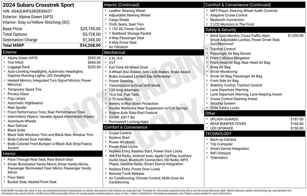 2024 Subaru Crosstrek Sport