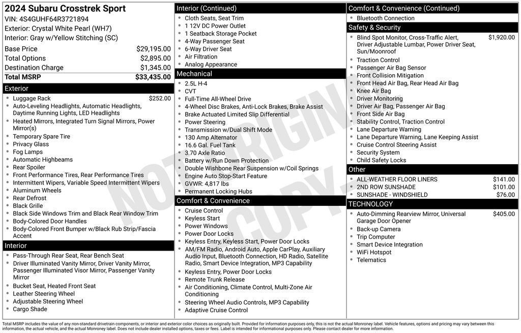 2024 Subaru Crosstrek Sport