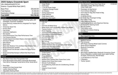 2025 Subaru Crosstrek Sport