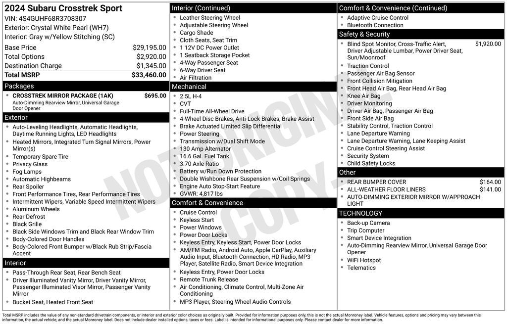2024 Subaru Crosstrek Sport