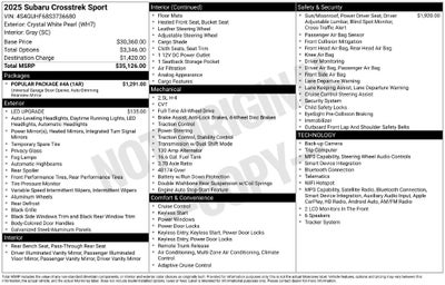 2025 Subaru Crosstrek Sport