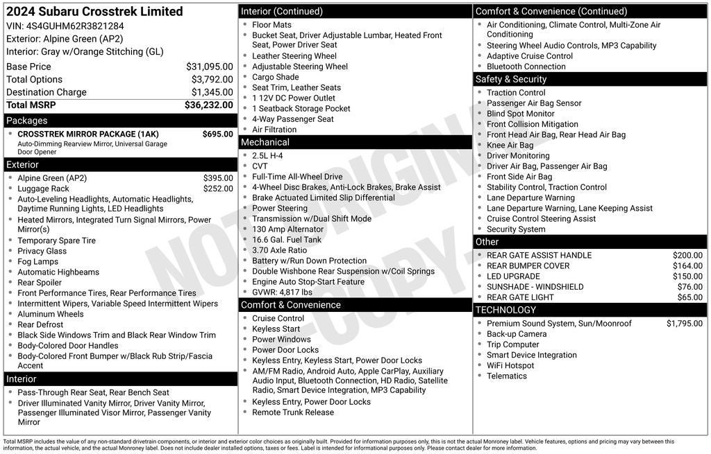 2024 Subaru Crosstrek Limited
