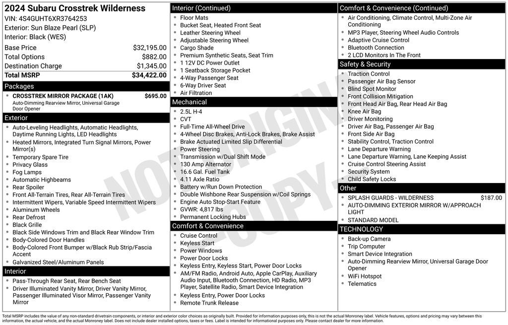 2024 Subaru Crosstrek Wilderness