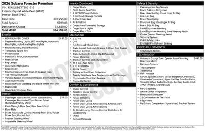 2026 Subaru Forester Premium