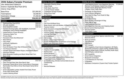 2026 Subaru Forester Premium