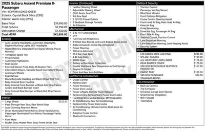 2025 Subaru Ascent Premium
