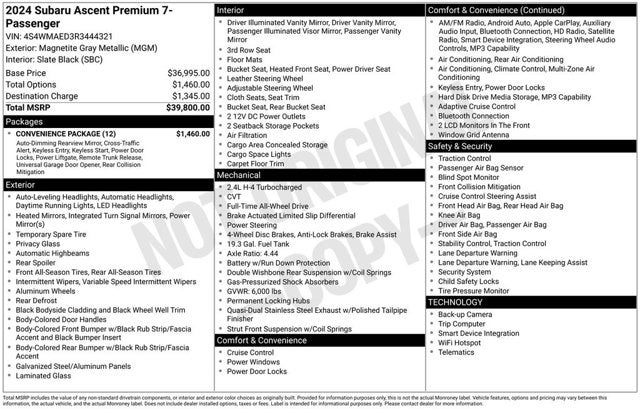 2024 Subaru Ascent Premium