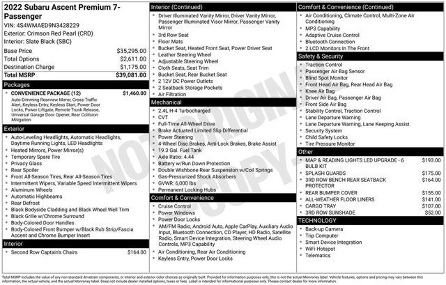 2022 Subaru Ascent Premium