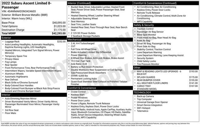 2022 Subaru Ascent Limited