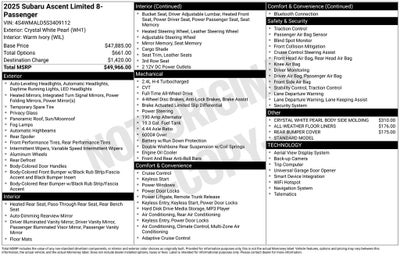 2025 Subaru Ascent Limited